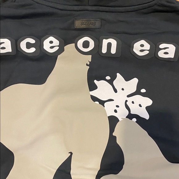 NWT Cactus Plant Flea Market Skims Collab Size Large black teddy bear hoodie - Picture 3 of 10